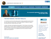 Tablet Screenshot of corporatemissionsinc.com